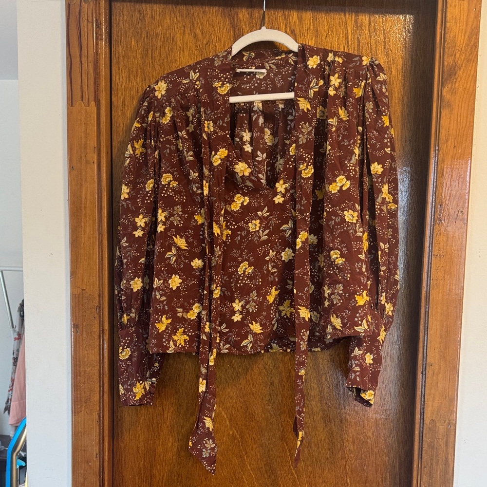 Doen Floral Brown Blouse